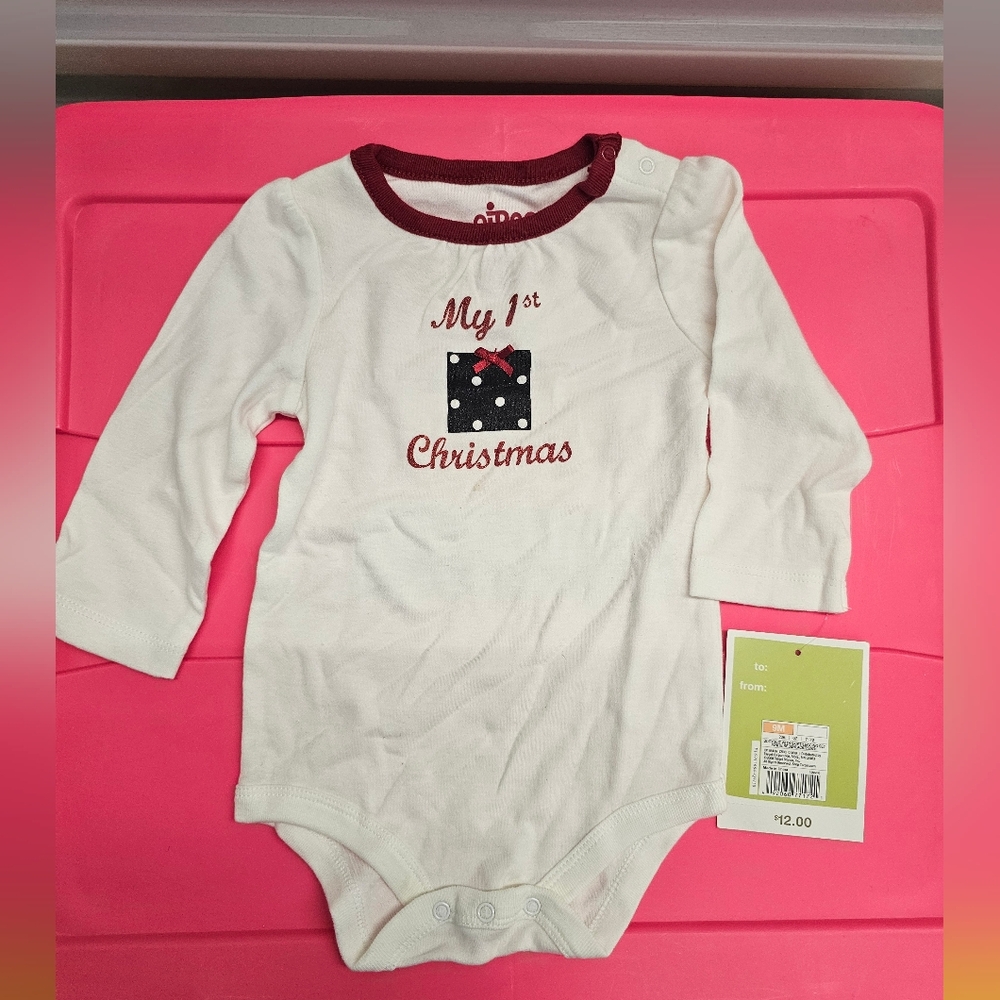 Circo White and Red Baby Onesie